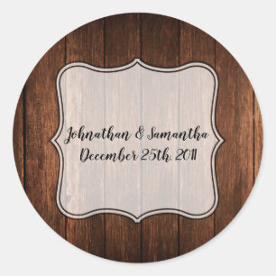 20 - 1.5"  Favour Stickers Barn Wood Country Rusti