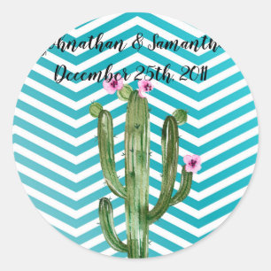 20 - 1.5" Favour Stickers Boho Cacti Cactus Succu
