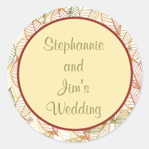 20 - 1.5" Favour Stickers Fall Leaves