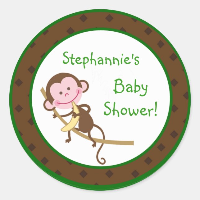 20 - 1.5"  Favour Stickers MonkeySwing Jungle Safa (Front)