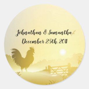 20 - 1.5" Favour Stickers Sunny Morning Farm Coun