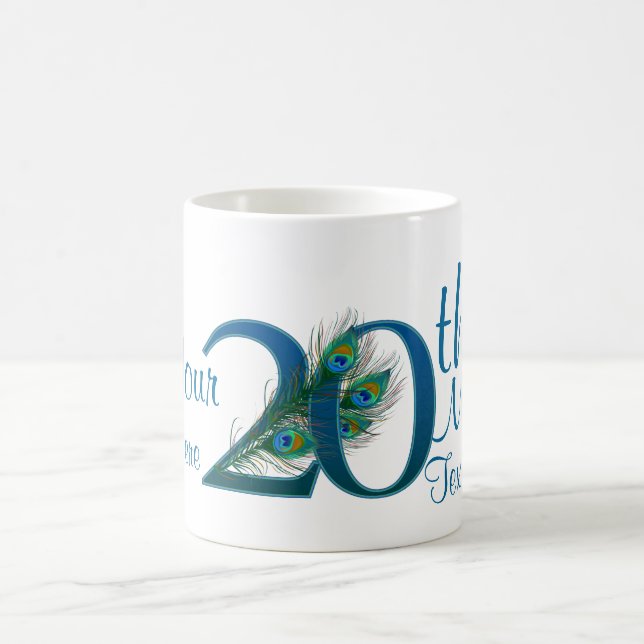 # 20- 20th Wedding Anniversary or 20th Birthday Coffee Mug (Center)