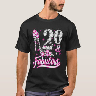 20 And Fabulous 20Th B-Day Pink Diamond Shoes Beau T-Shirt