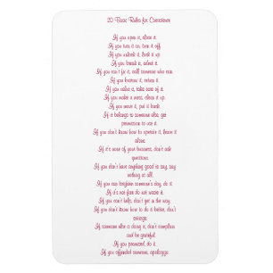 20 Basic Rules of Coexistence Magnet