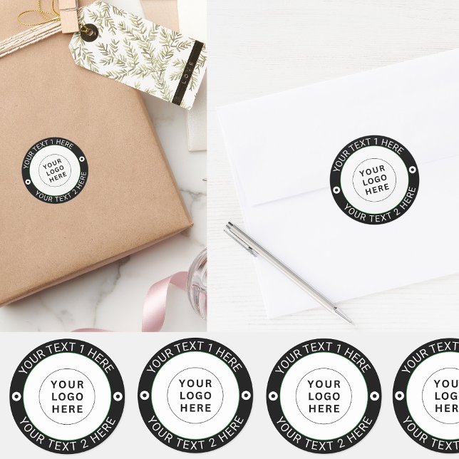 20 Business Logo Here | Standard Simple Stickers (company stickers customizable
)