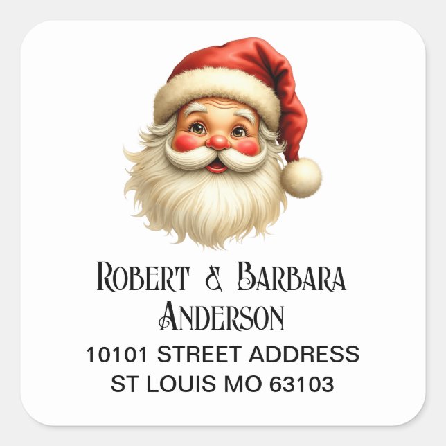 20 Charming Santa Clause Return Address Sticker (Front)