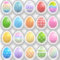 20 Colourful Easter Eggs Scrapbook Stickers