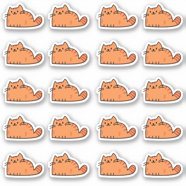 20 Cute Orange Cat Planner (Front)
