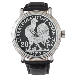 20 Franc gold coin Rooster Handmade Watch