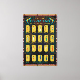 20 Gods And Goddesses Of Ancient Egypt Canvas Print