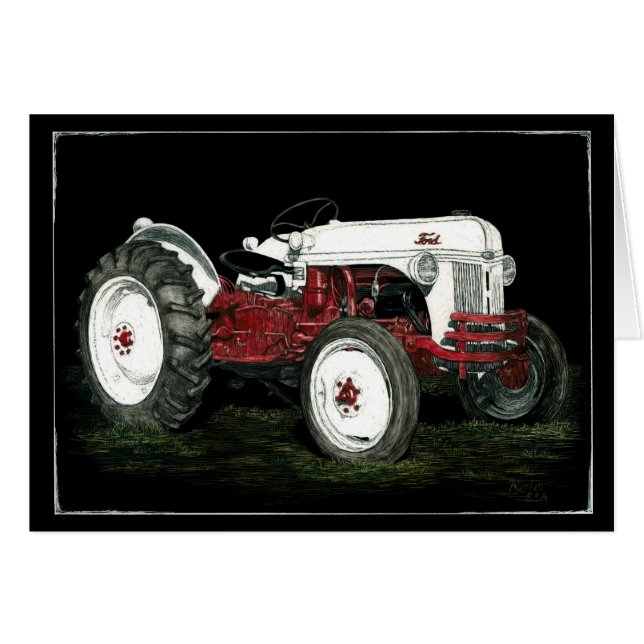 "20 Horses" - Tractor Card (Front Horizontal)