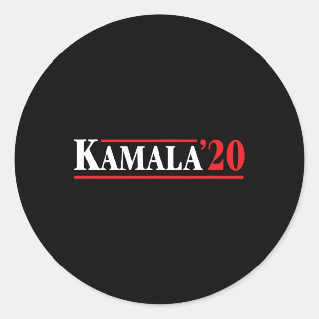 20 Kamala Harris 2020  Classic Round Sticker (Front)