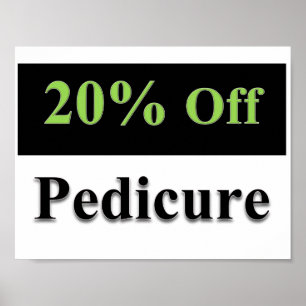 20% Off Pedicure Poster Matte