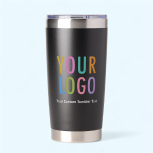 20 oz Black Insulated Tumbler Company Logo Branded