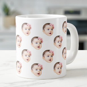 20 Oz Jumbo Cute Baby Face Photo Speciality  Large Coffee Mug