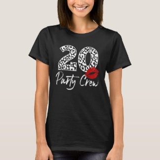 20 Party Crew Drinking Beer 20th Birthday Bday Fam T-Shirt