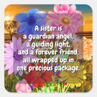 (20 pcs) Elegant Flowers & Sister Quote | Special 