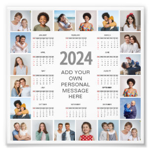 20 Photo Collage 2024 Year At A Glance Calendar