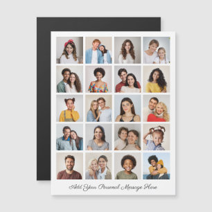 20 Photo Collage Can Change Colour Magnetic Card