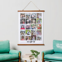 20 Photo Collage - Family Text On Bottom - White