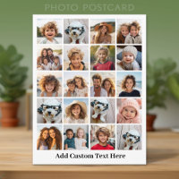 20 Photo Collage - Grid with Text - white