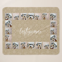 20 Photo Collage with modern pattern script name