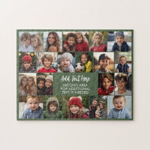 20 Photo Collage with Text in the Centre Jigsaw Puzzle