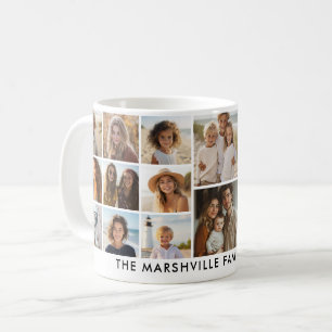 20 Photo Template Collage with Custom Text Coffee Mug