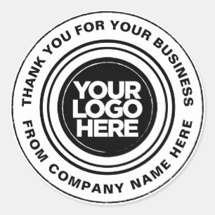 20 Professional Personalised Logo Round Stickers