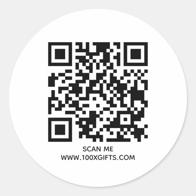 20 QR CODE TEXT STICKERS - USE FREE GENERATOR HERE (Front)