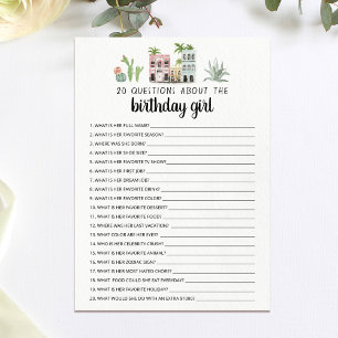 20 Questions about the Birthday Girl Birthday Card