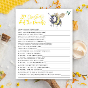 20 Questions about the Parents - baby shower game