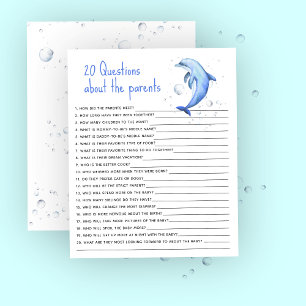 20 Questions about the Parents baby shower game