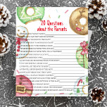 20 Questions about the Parents baby shower game<br><div class="desc">Winter Baby Shower. Christmas cookies with sprinkles,  doughnuts with sprinkles. Santa baby shower them.</div>