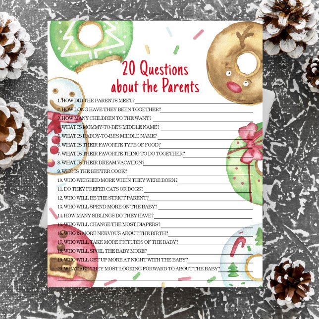 20 Questions about the Parents baby shower game (Creator Uploaded)