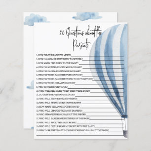20 Questions about the Parents baby shower game