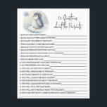 20 Questions about the Parents baby shower game<br><div class="desc">Baby Shower invitation featuring an adorable watercolor arctic baby penguin on an ice floe. Winter Baby Shower. Arctic Penguin baby shower theme. Matching items available.</div>