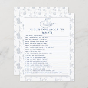 20 Questions of Parents - Cowboy baby shower