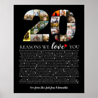 20 reasons why we love you anniversary photo
