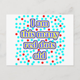 20 Red Dots Old Postcard