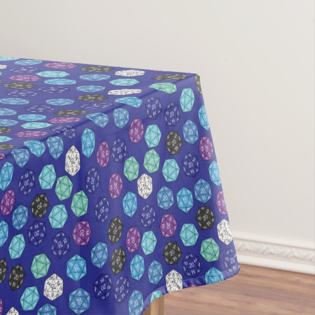 20 Sided Dice DND Games Kids Birthday Party Tablecloth (In Situ)