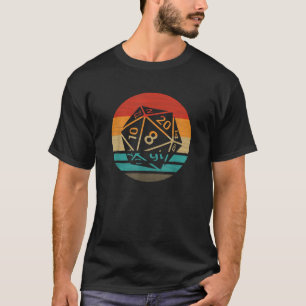20 Sided Dice Retro Style Vintage T-Shirt