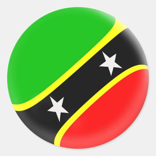 20 small stickers Saint Kitts & Nevis flag (Front)