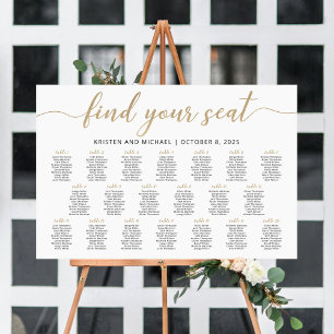 20 Tables Find Your Seat Seating Chart Plan