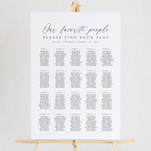 20 Tables Our Favourite People Seating Chart