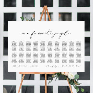 20 Tables Our Favourite People Seating Chart Plan