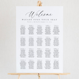20 Tables Welcome Seating Chart