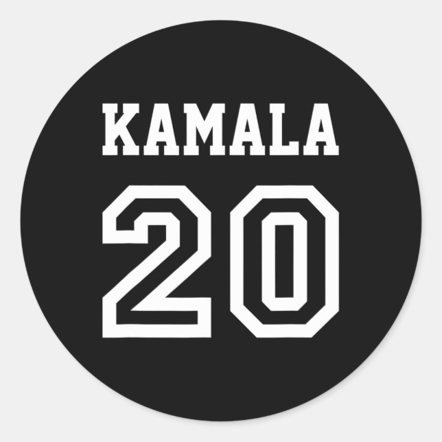 20 Team Kamala Harris 2020  Classic Round Sticker (Front)
