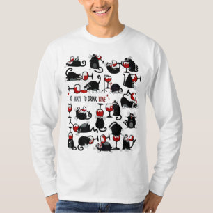 20 Ways to Drink Wine - Cat Wine Lover Gift T-Shirt