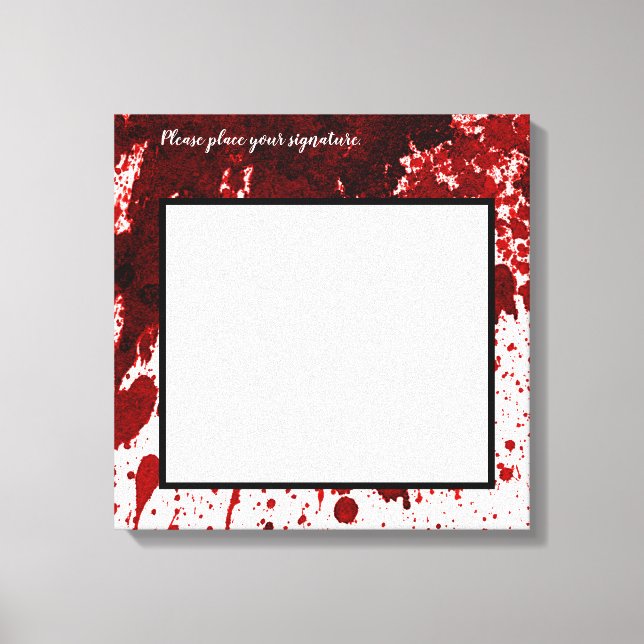 20"x20" Signature Canvas Blood Splatter Vampire Go (Front)